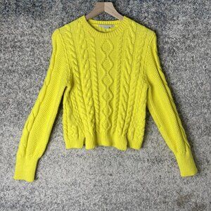 Stella McCartney Sweater Womens Medium‎ Cable Knit Pullover Made In Italy Bold